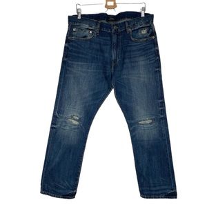 Polo Ralph Lauren Varick Slim Straight Patchwork Jeans